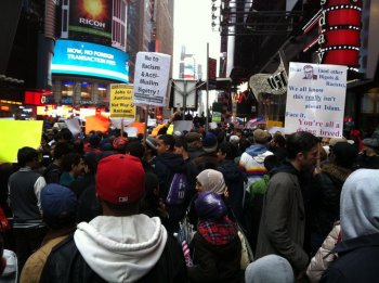 Акция "Сегодня я тоже мусульманин" в Нью-Йорке